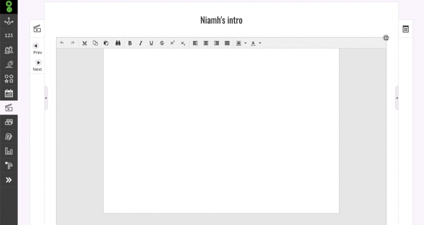 The Novel Factory's focused writing view